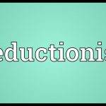 What do we mean when we call someting "reductionistic"